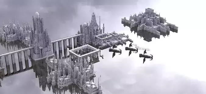 Ancient Greek Port City 1 3D model