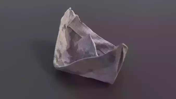 Realistic Paper Boat 3D model