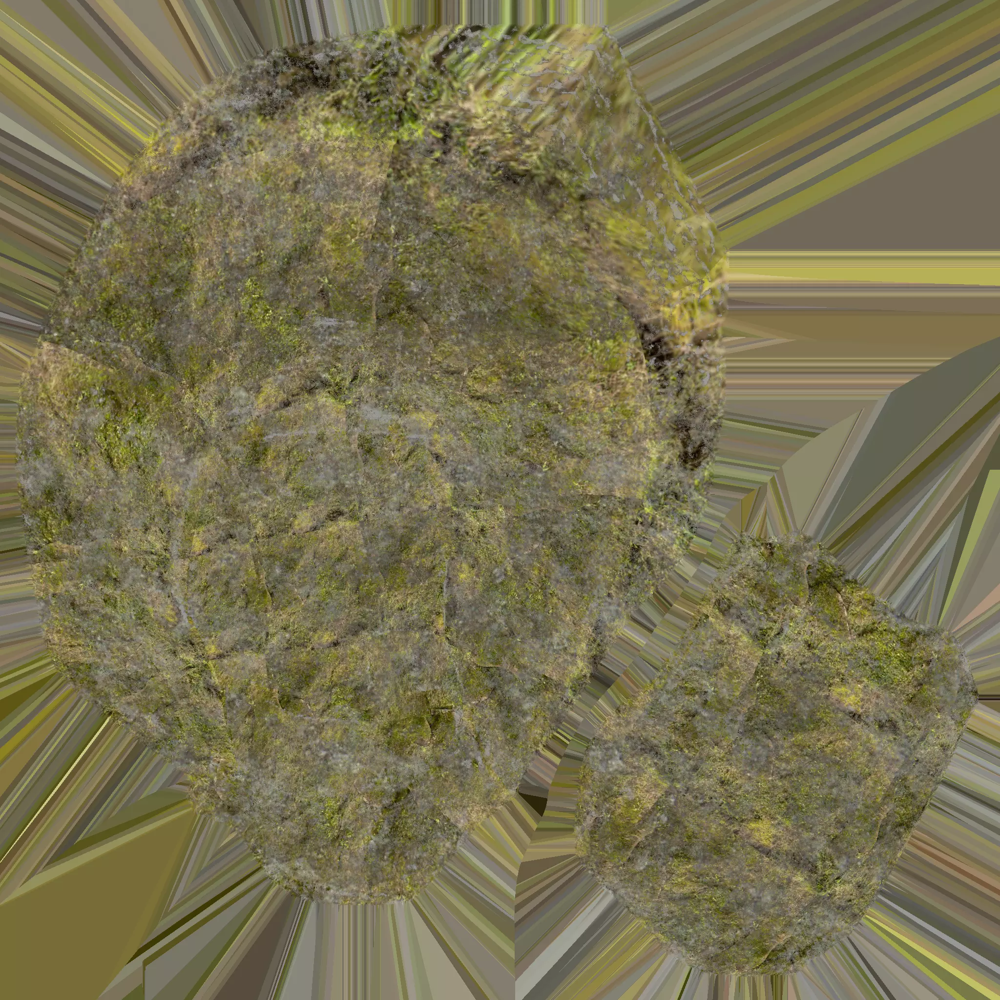 Rock low poly model moss texture free VR / AR / low-poly 3D model ...