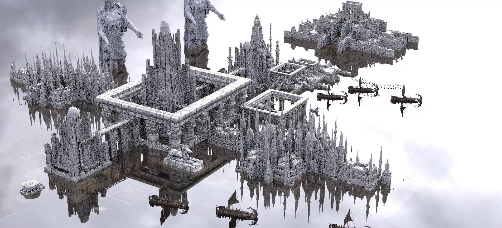 Ancient Greek Port City expanded 3D model_0