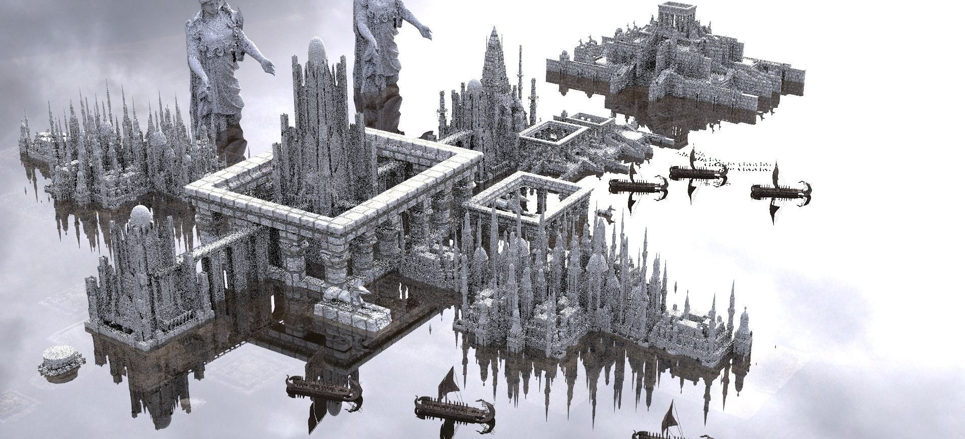 Ancient Greek Port City expanded 3D model_1