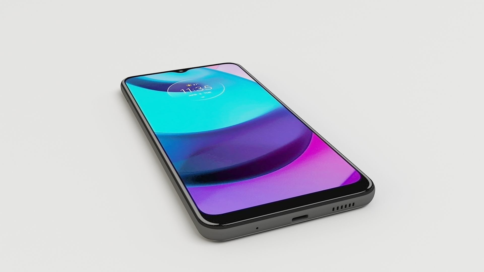 Motorola Moto E20 BLACK 3D model_3