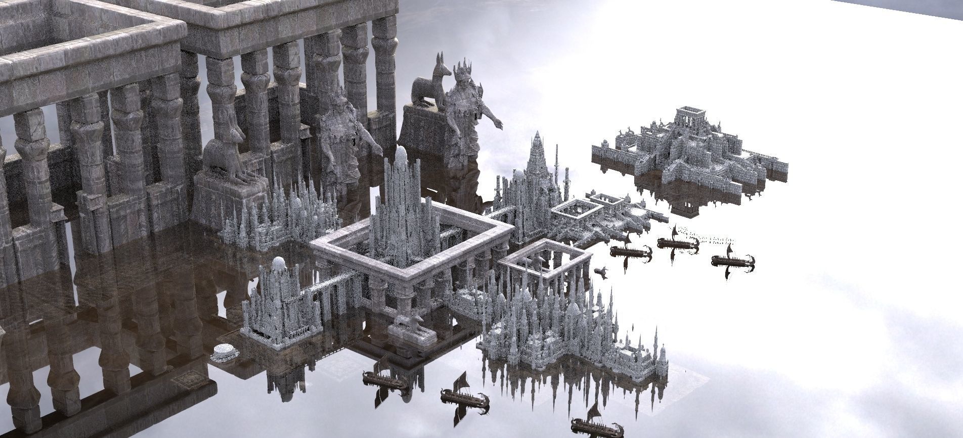 Ancient Greek City 3D Kit bash 3D model_2