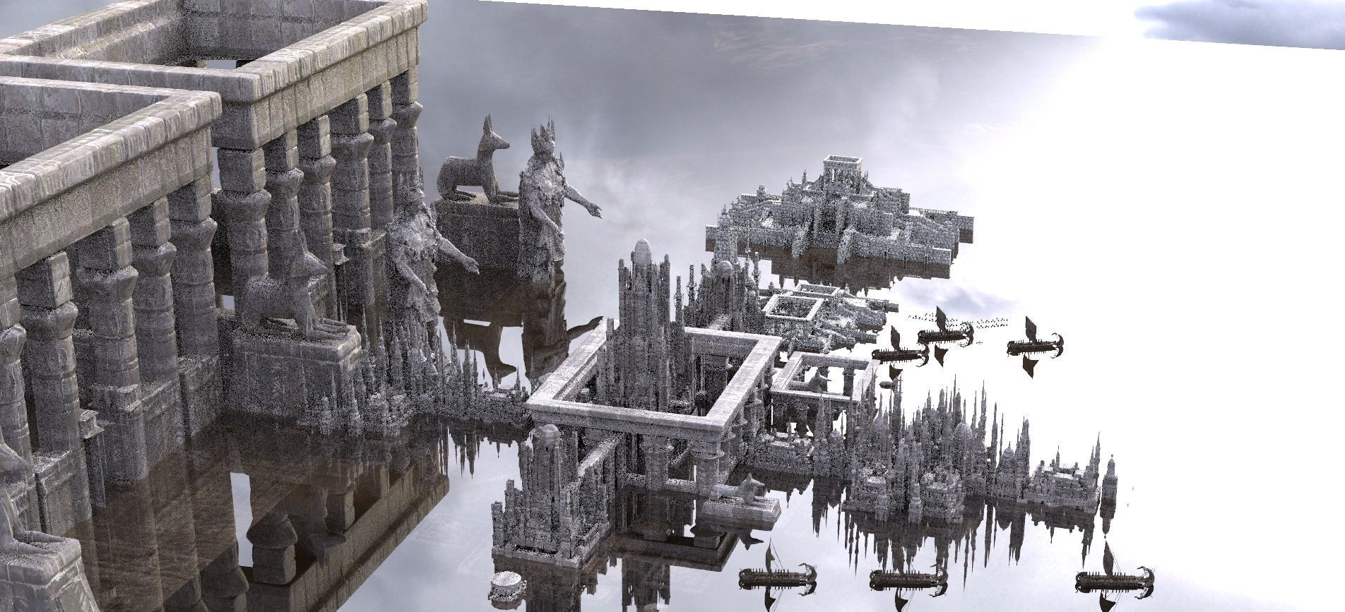 Ancient Greek City 3D Kit bash 3D model_1