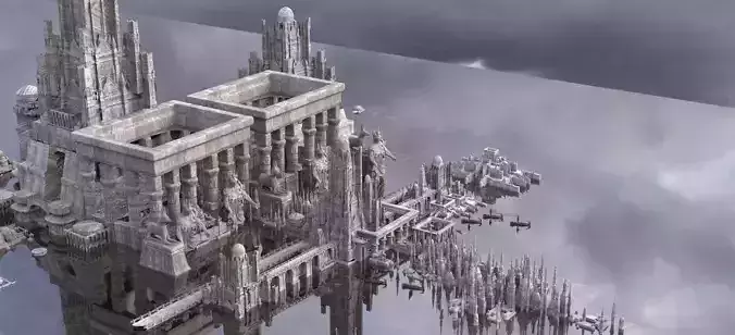 Ancient Greek City Complete Kit bash Ancients 3D model