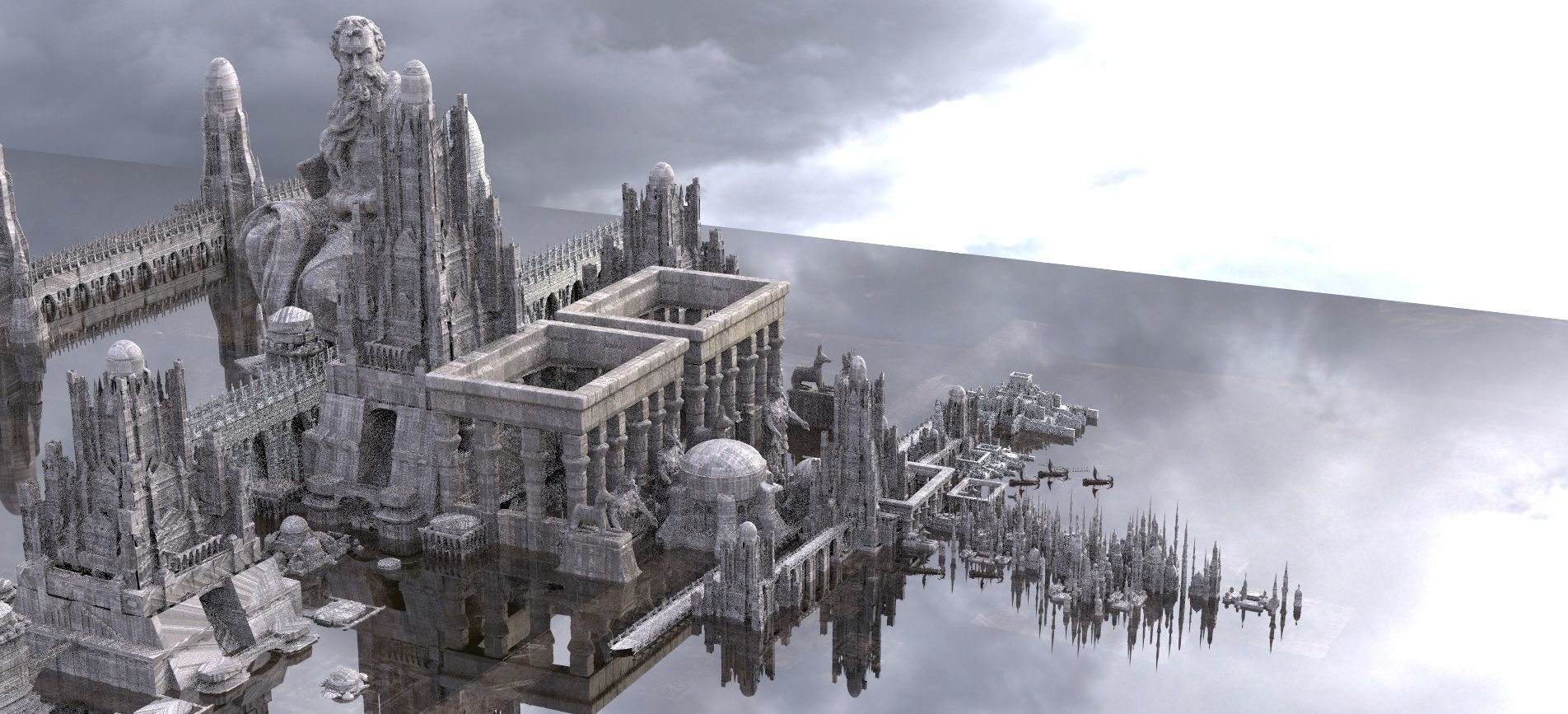 Ancient Greek City Complete Kit bash Ancients 3D model_1