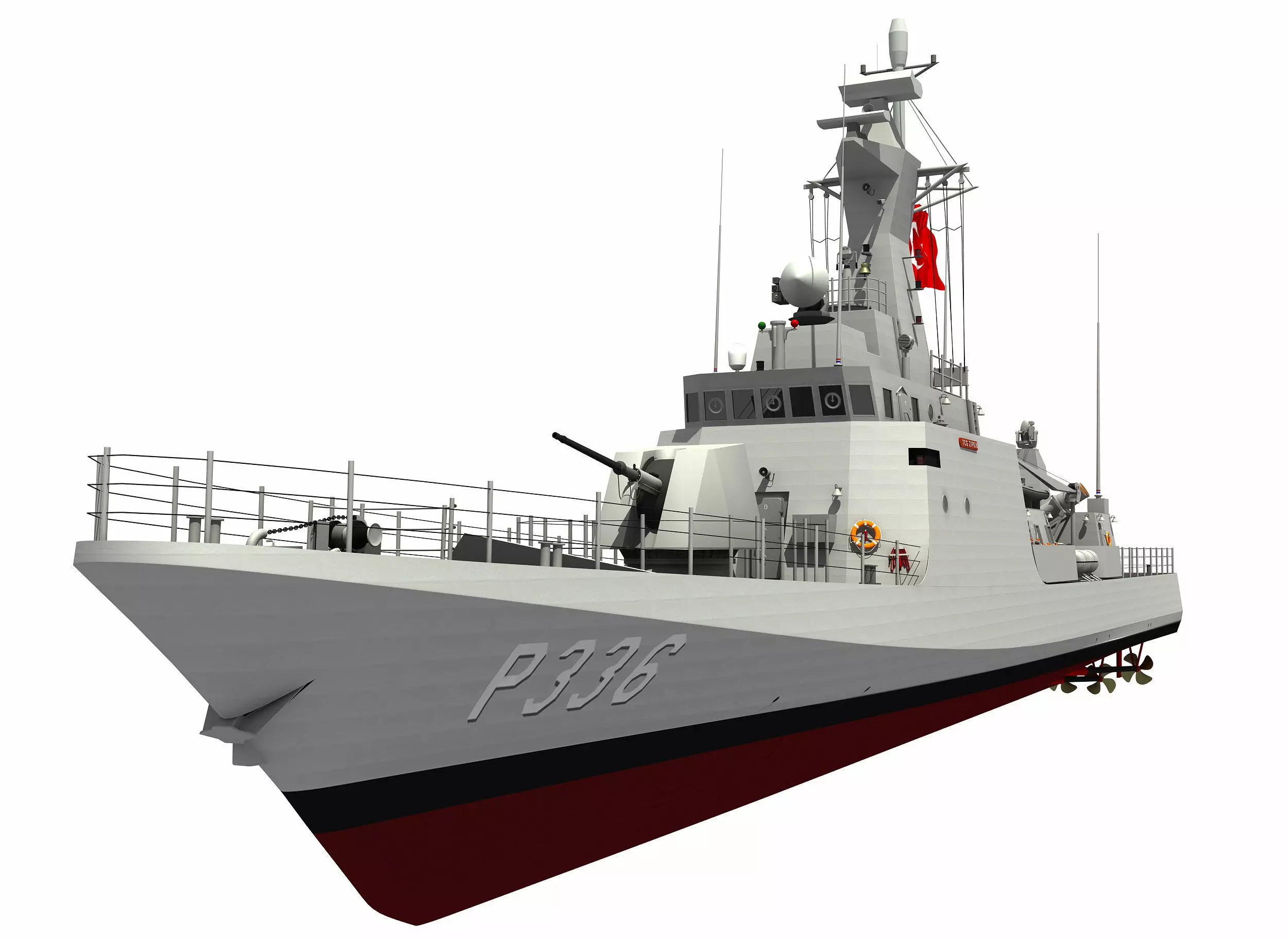 TURKISH FAST ATTACK CRAFT TCG ZIPKIN 3D model