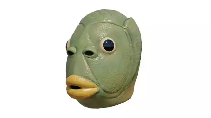 GreenFishMask Lowpoly-Highpoly mask of fish