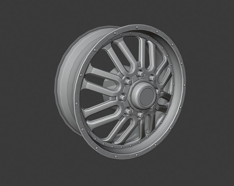 DUALLY RIM SET 3D model_9