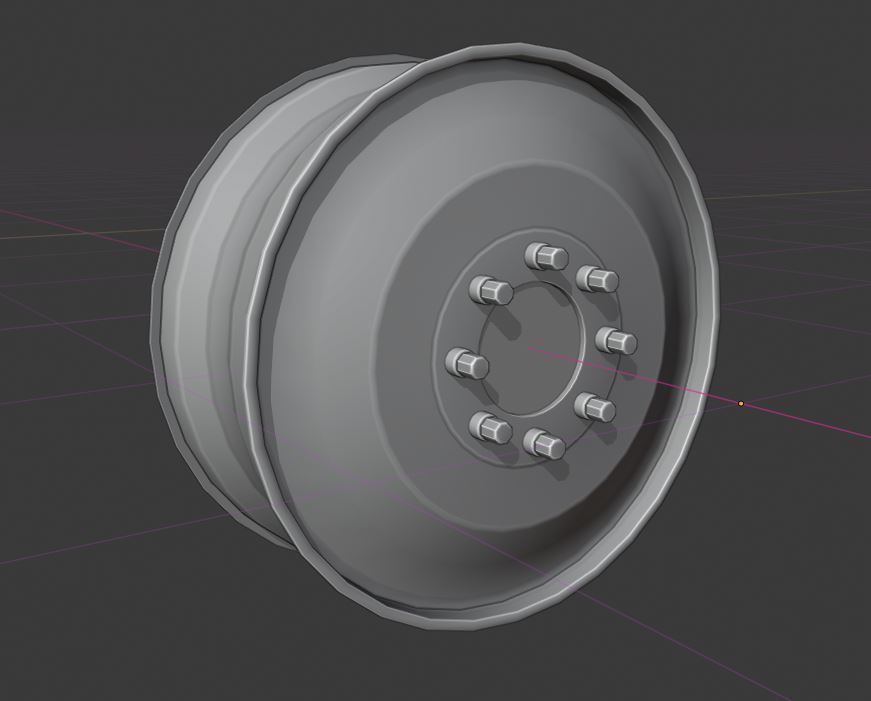 DUALLY RIM SET 3D model_10