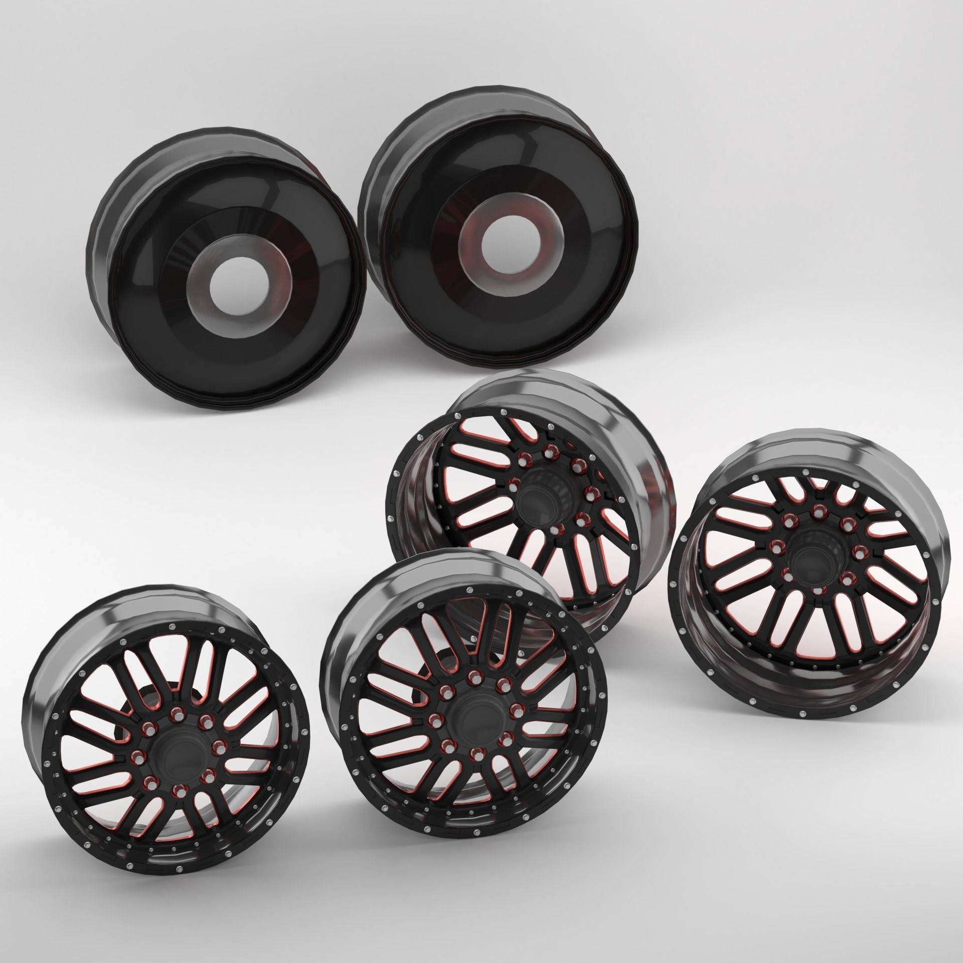 DUALLY RIM SET 3D model_1