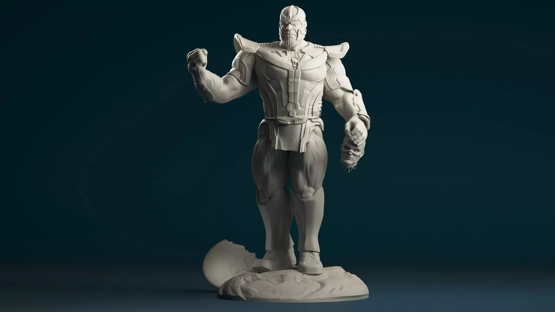thanos captain america dead  3D print model_0