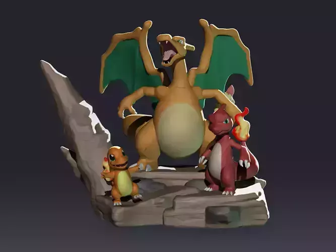 CHARIZARD EVOLUTION DIORAMA POKEMON 