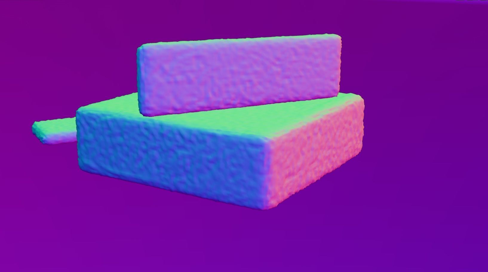 Haschich Block and Barettes Low-poly 3D model_4