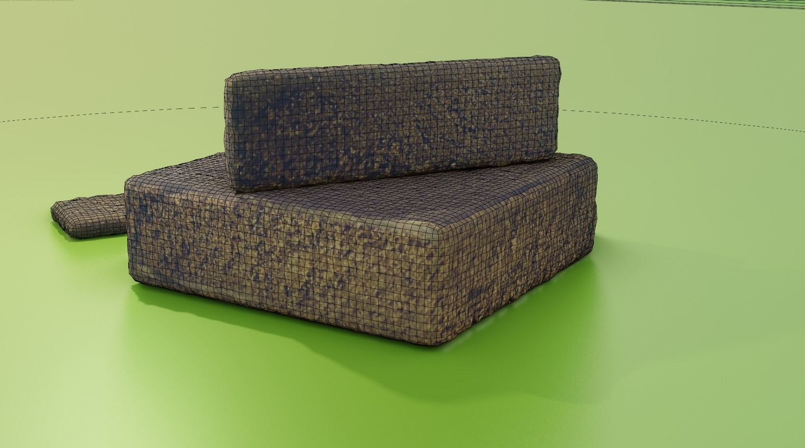 Haschich Block and Barettes Low-poly 3D model_7