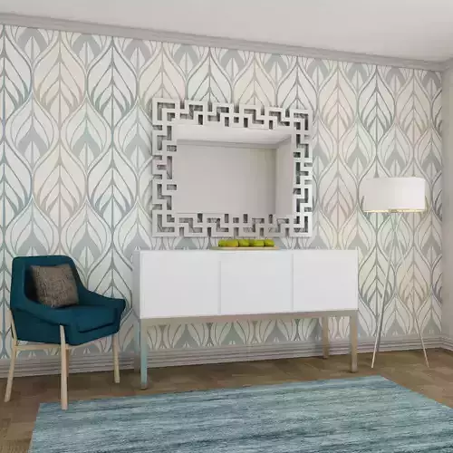 Living Room Metal Mirror Table Labyrinth Set 