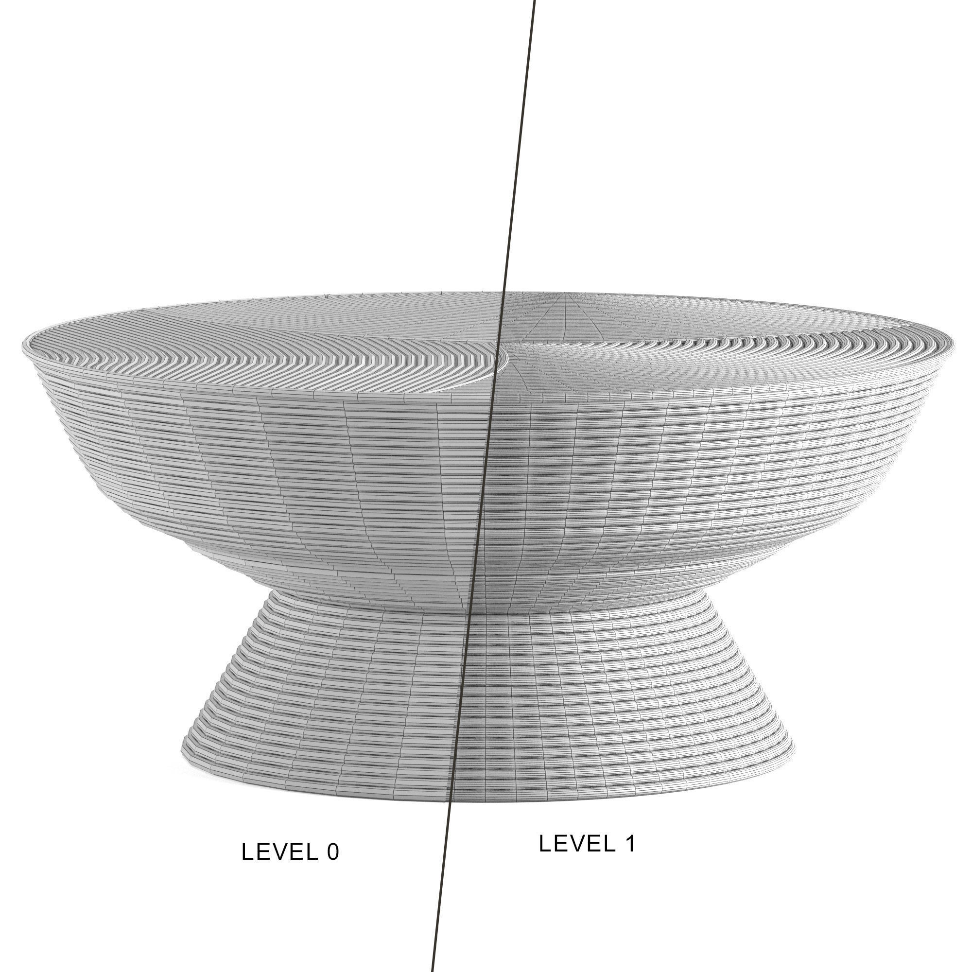 Heath Cocktail Table  Low-poly 3D model_1