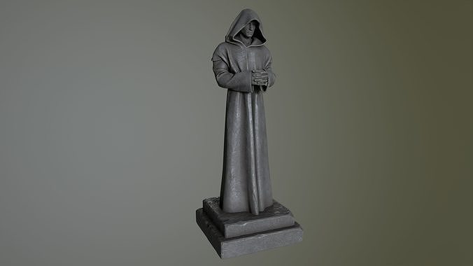 Robe Statue Low-poly 3D model