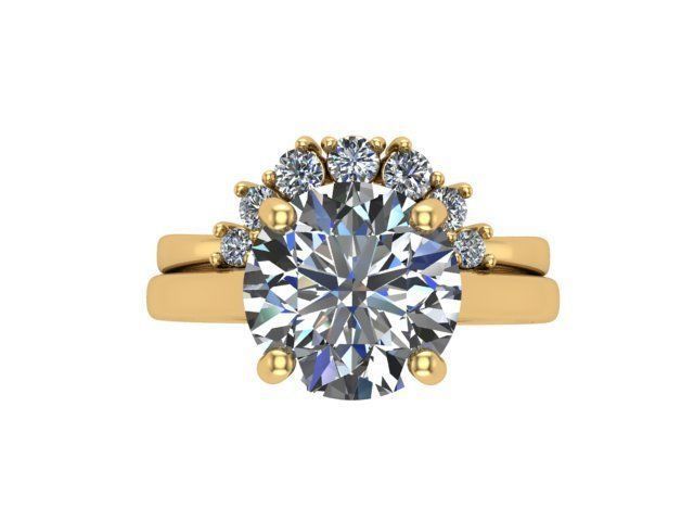 Circle Stone Shadow Band 3D print model_2