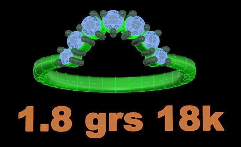 Circle Stone Shadow Band 3D print model_6