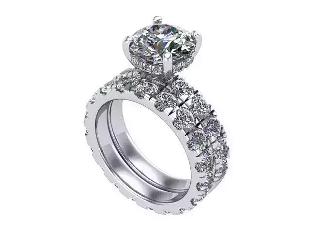 Circle Stone Shadow Ring