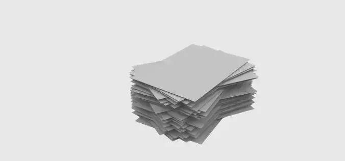 Paper stack with FDD AND CLONER Free 3D model