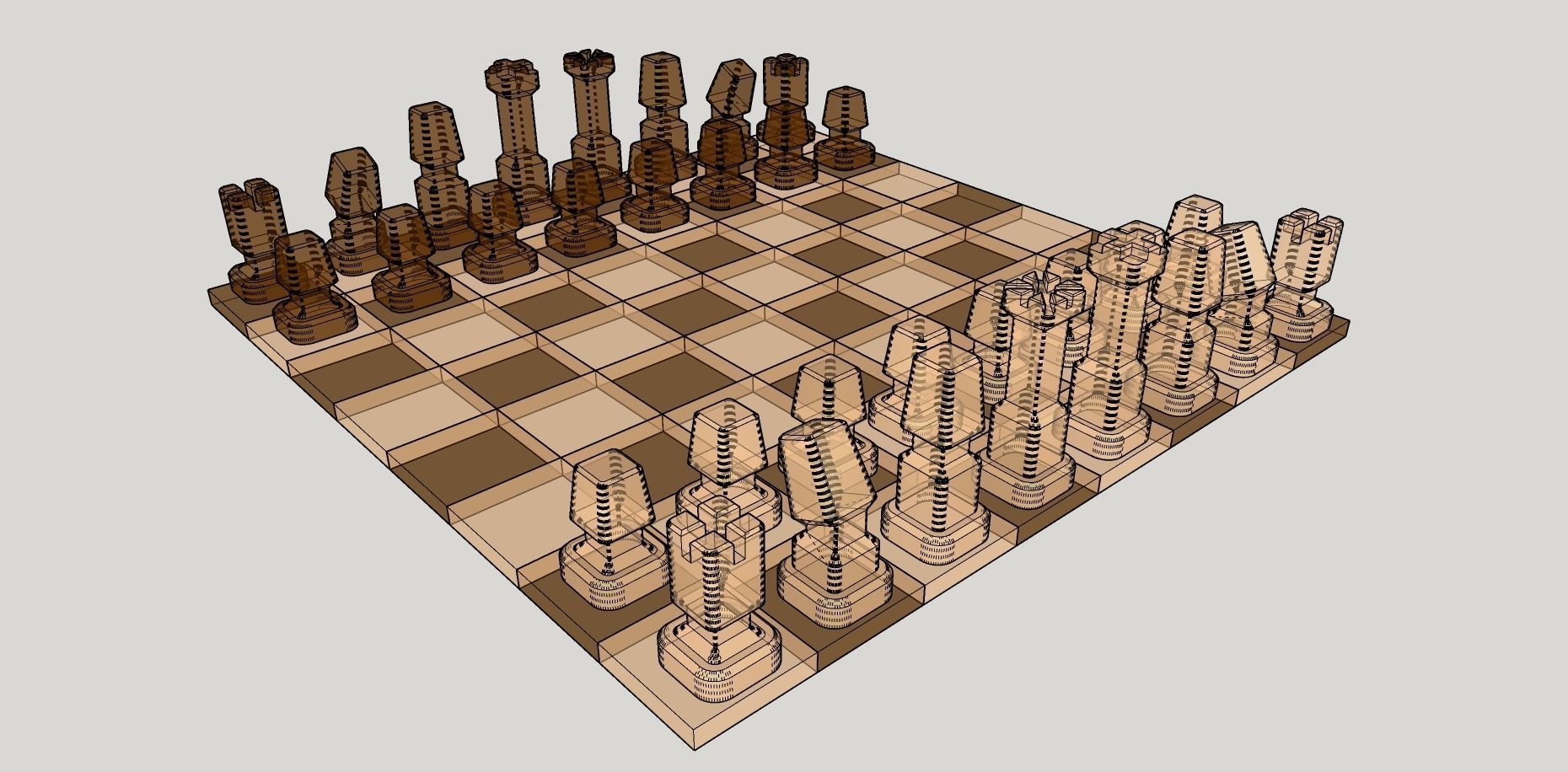 Chess set 01 PRINTABLE 3D print model_11