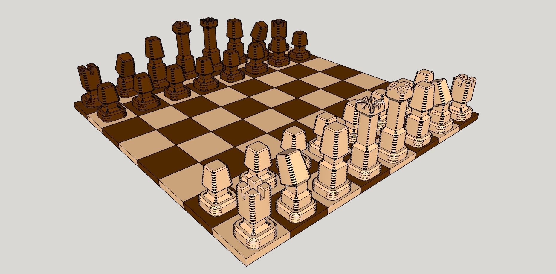 Chess set 01 PRINTABLE 3D print model_10