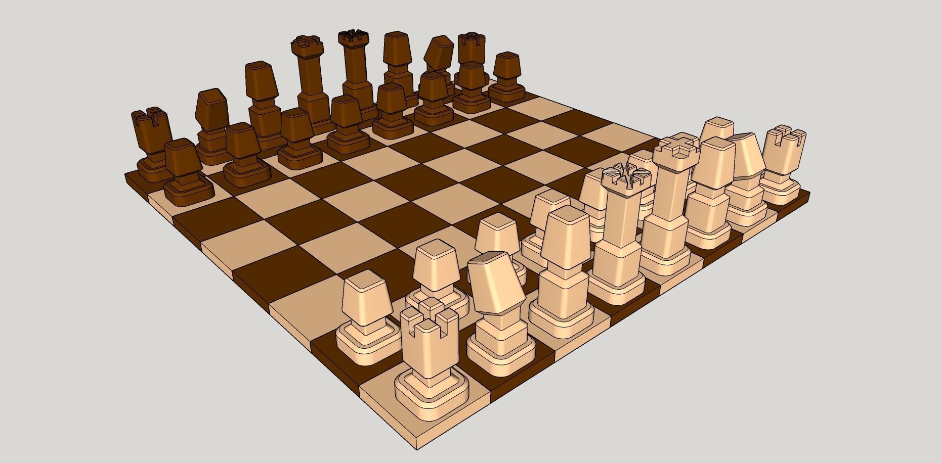 Chess set 01 PRINTABLE 3D print model_9