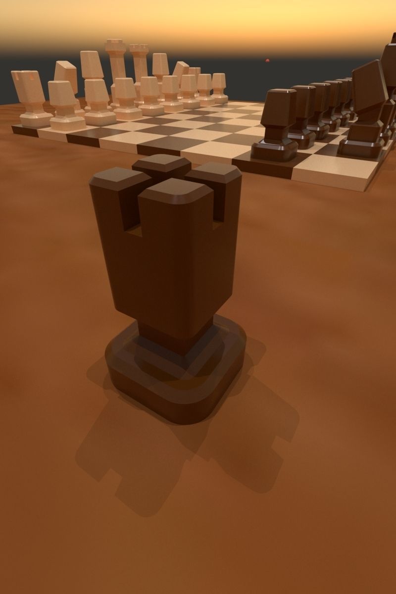 Chess set 01 PRINTABLE 3D print model_3