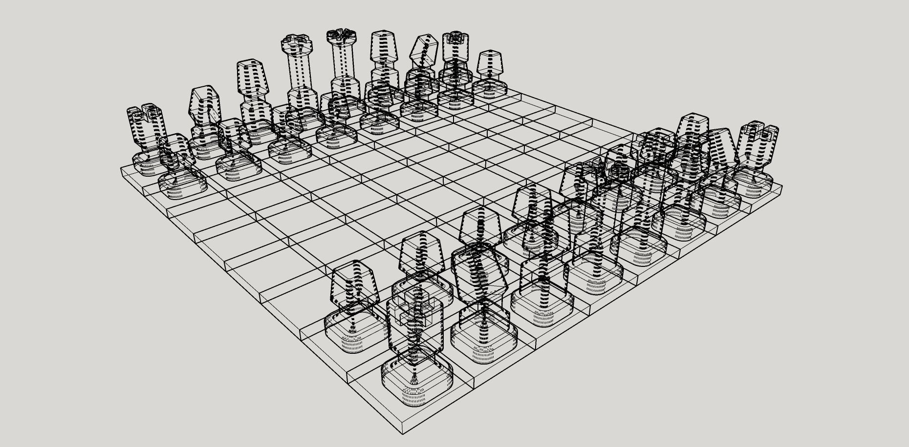 Chess set 01 PRINTABLE 3D print model_12
