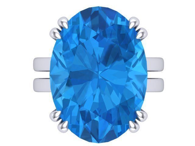 Topaz Ring 3D print model_1