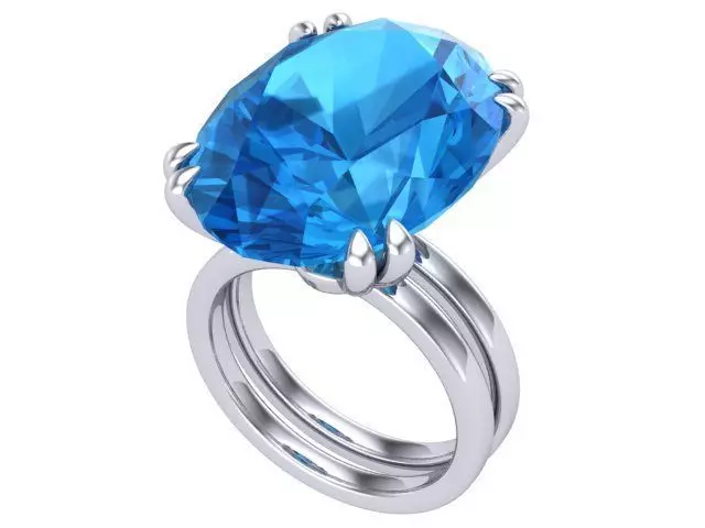 Topaz Ring 3D print model_0