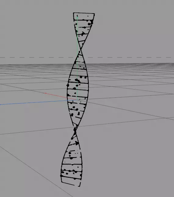 DNA with some kind of virus Free 3D model