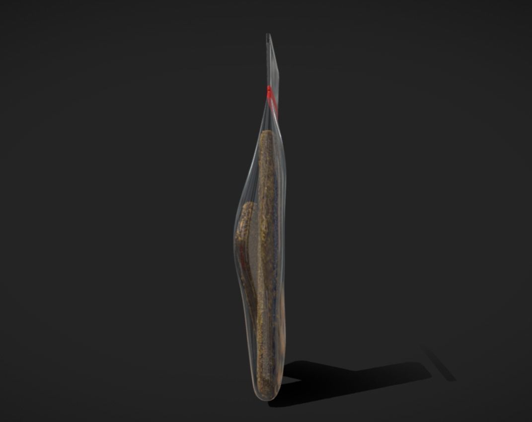 Hashish Bag Low-poly 3D model_1
