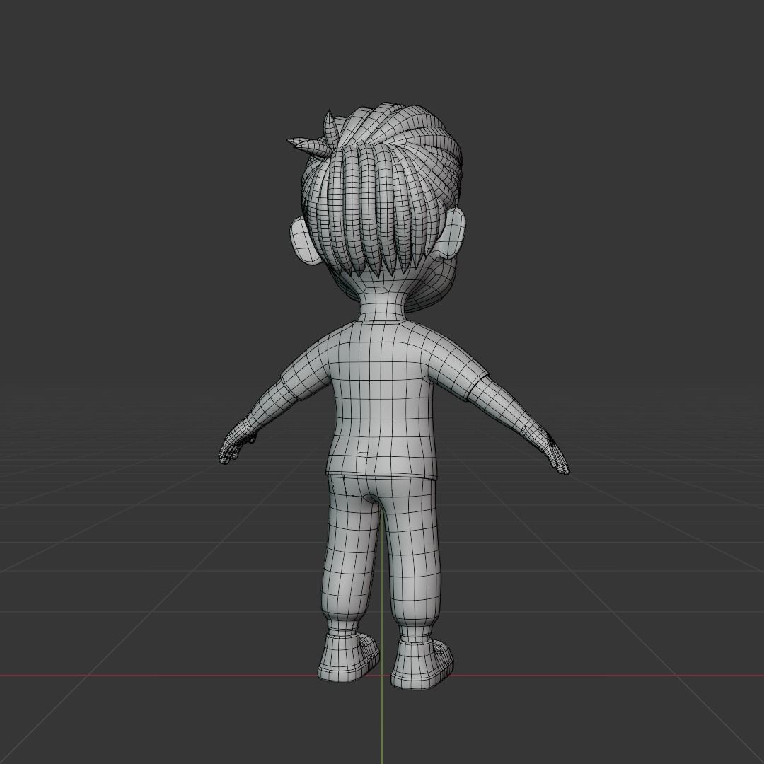 Boy 3d model cartoon 3D model_14
