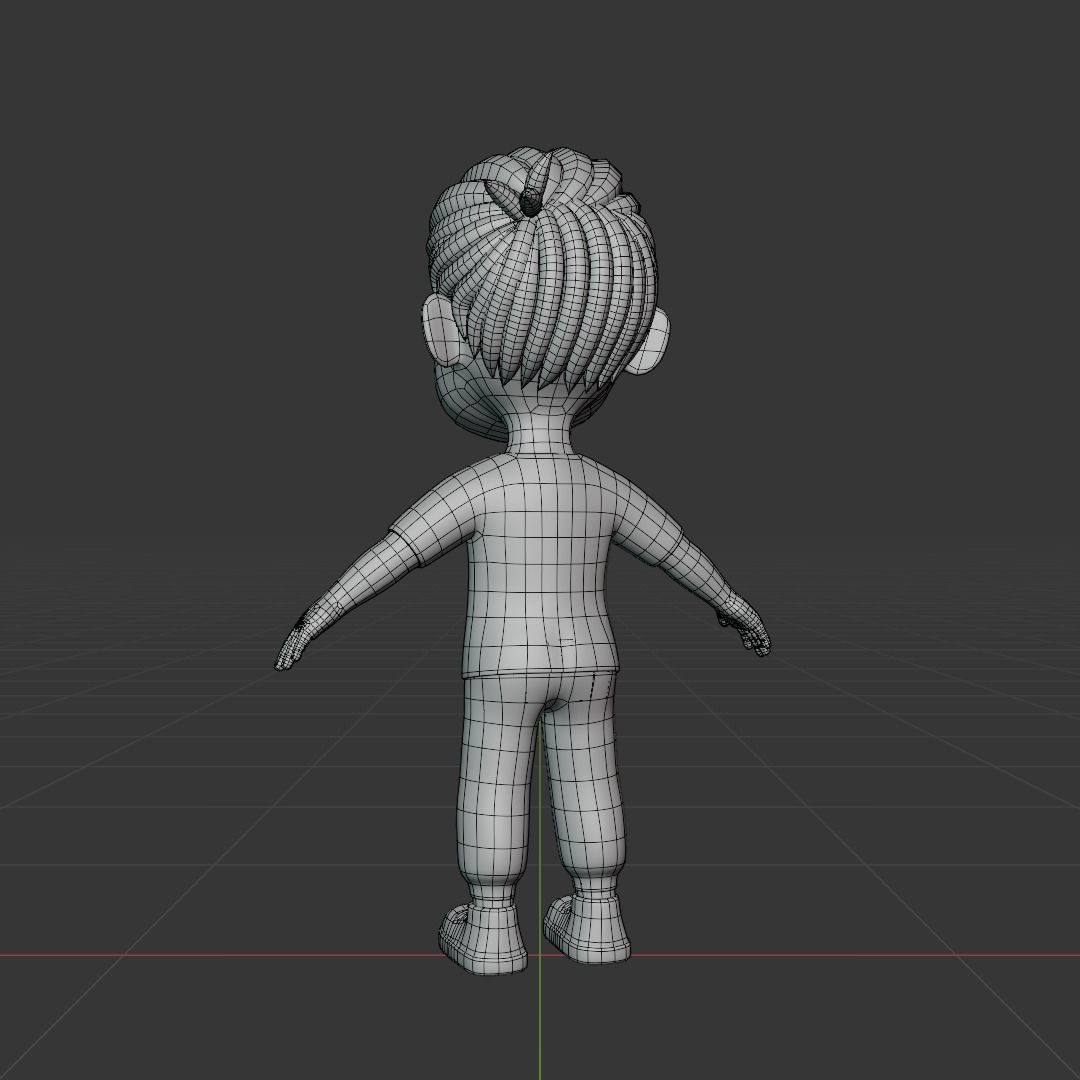 Boy 3d model cartoon 3D model_13