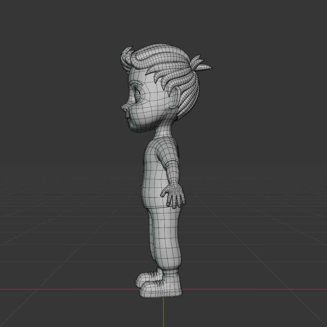 Boy 3d model cartoon 3D model_11
