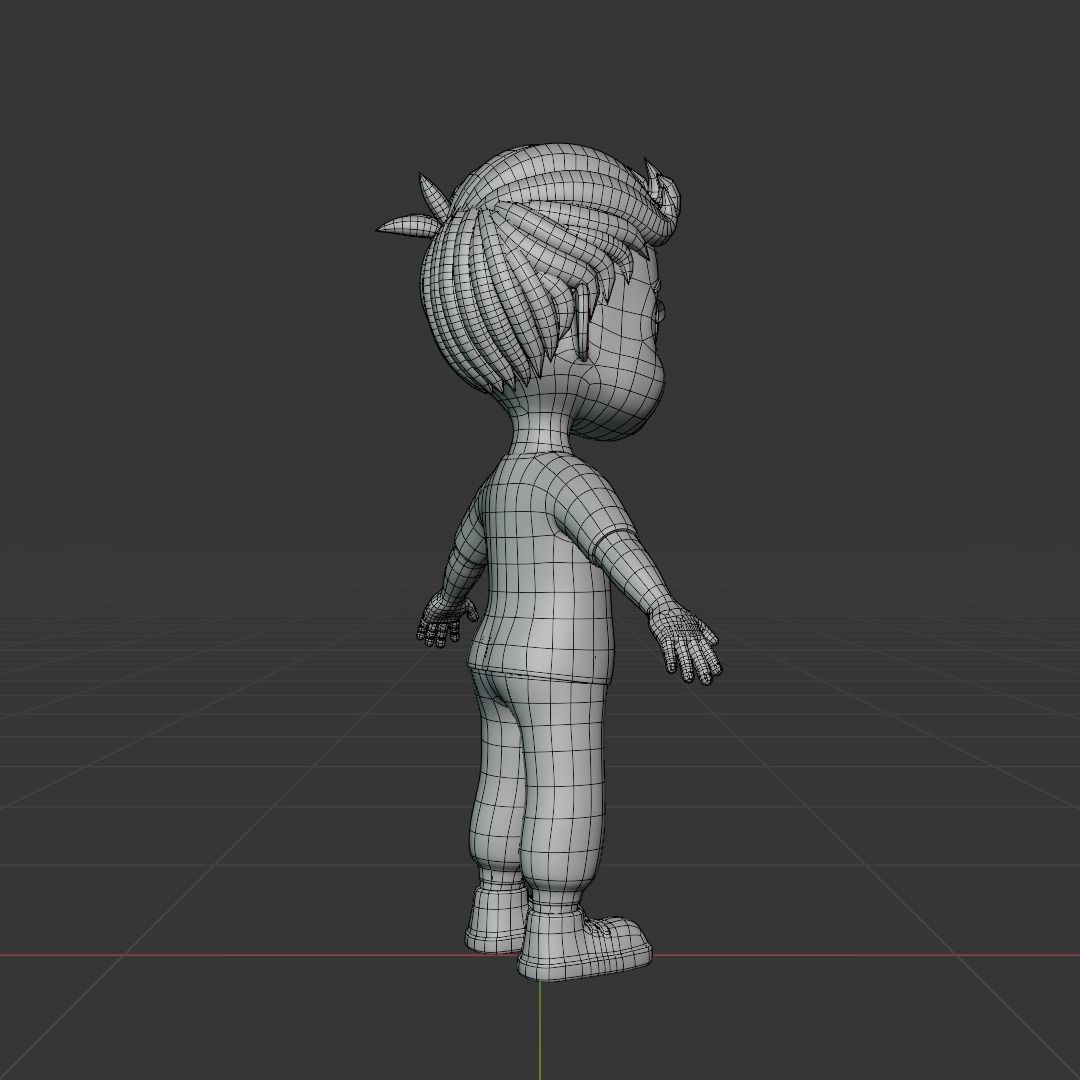 Boy 3d model cartoon 3D model_15