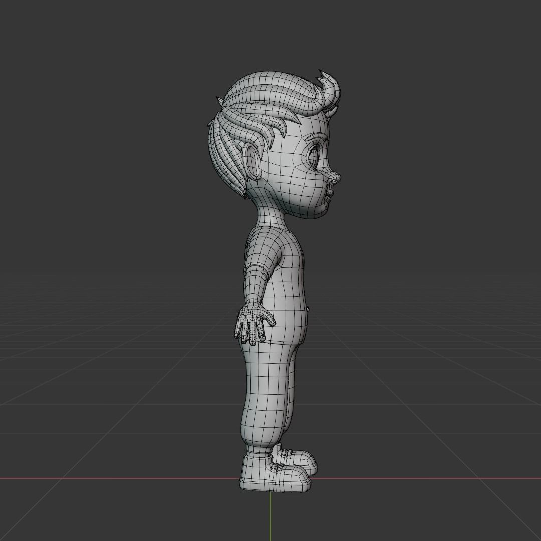 Boy 3d model cartoon 3D model_16
