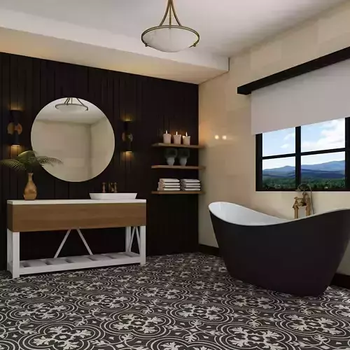 HD Modern Classic Black Bathroom Set II