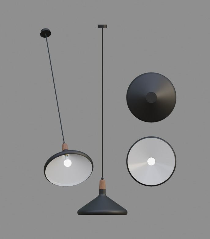 Pendant Ceiling Light P944SW Low-poly 3D model_4