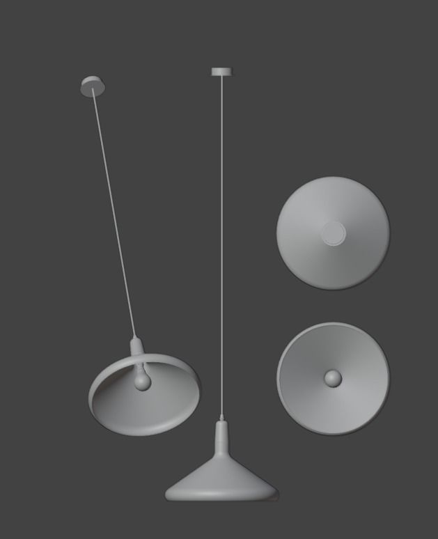 Pendant Ceiling Light P944SW Low-poly 3D model_3
