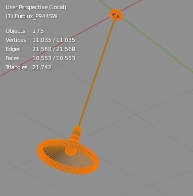 Pendant Ceiling Light P944SW Low-poly 3D model_17