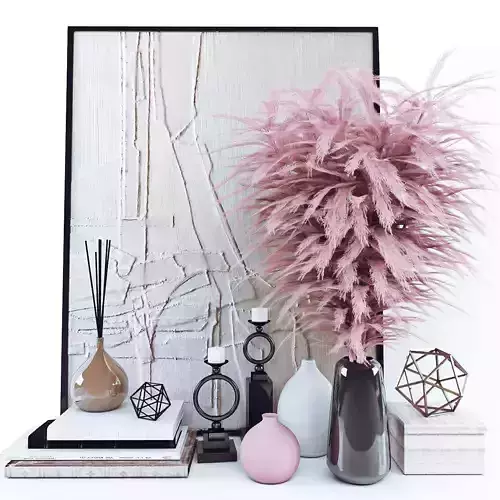 Decor set 074 Low-poly 3D model