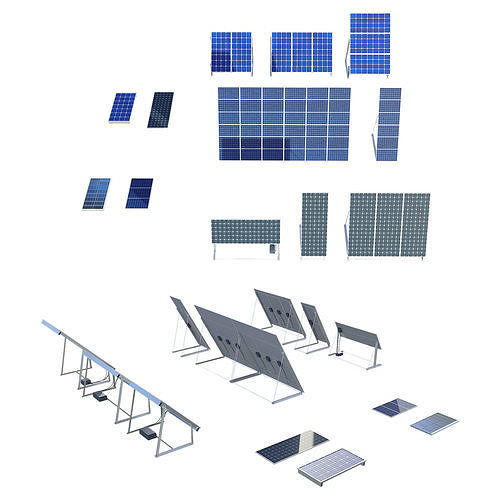 Solar panels pack 3D model