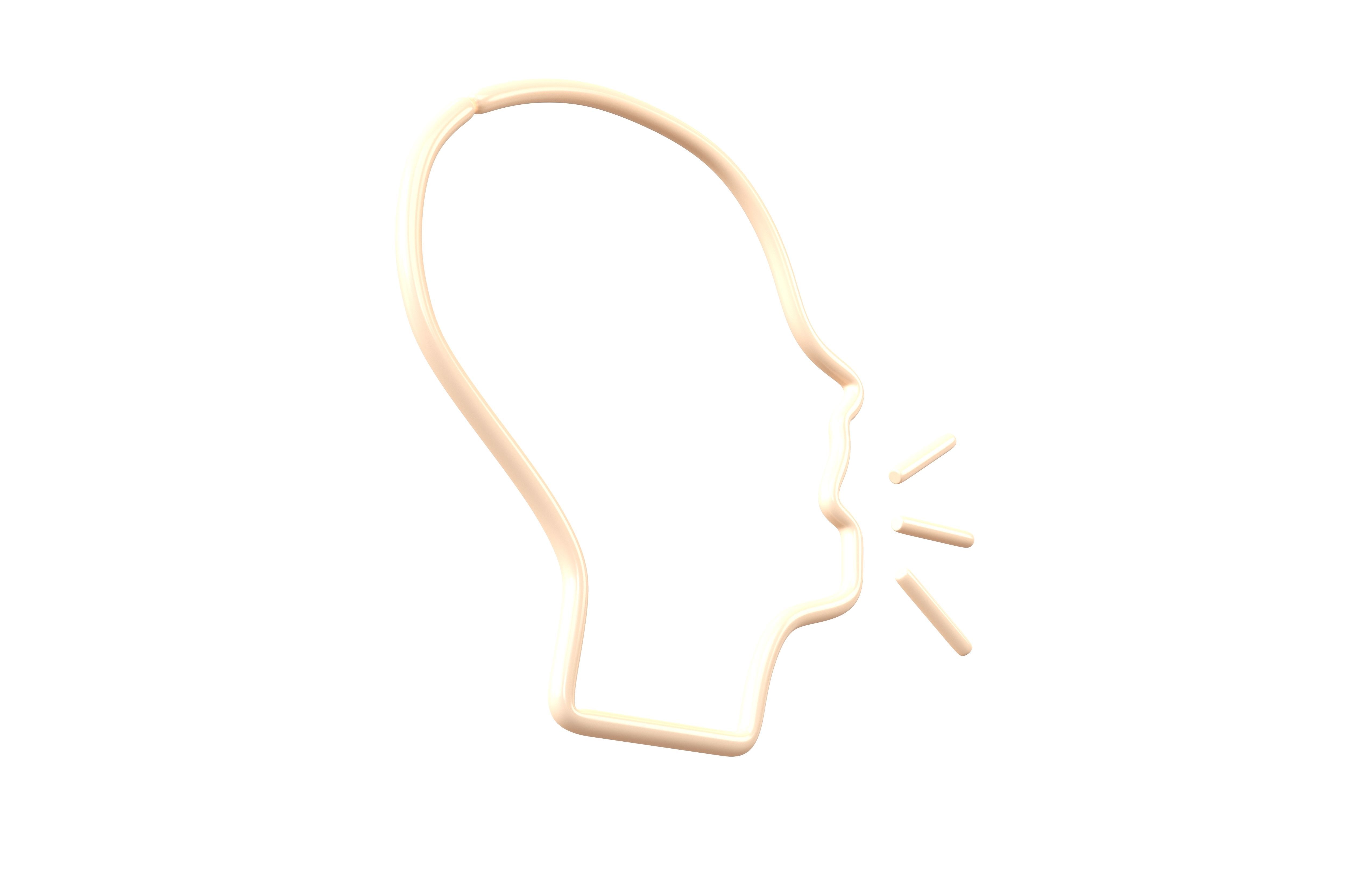 Neon Speaking Head v1 002 Low-poly 3D model_3