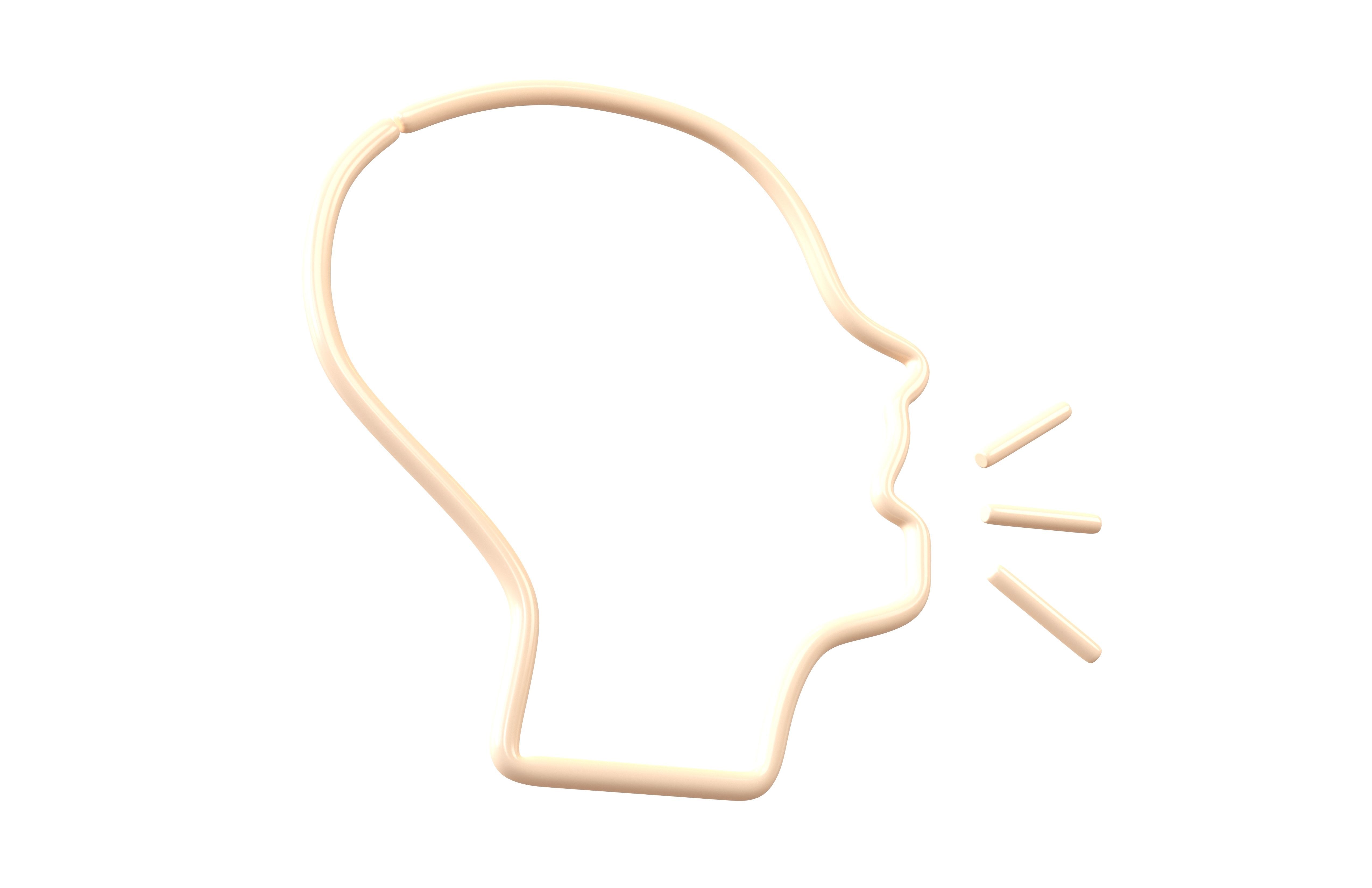 Neon Speaking Head v1 002 Low-poly 3D model_1