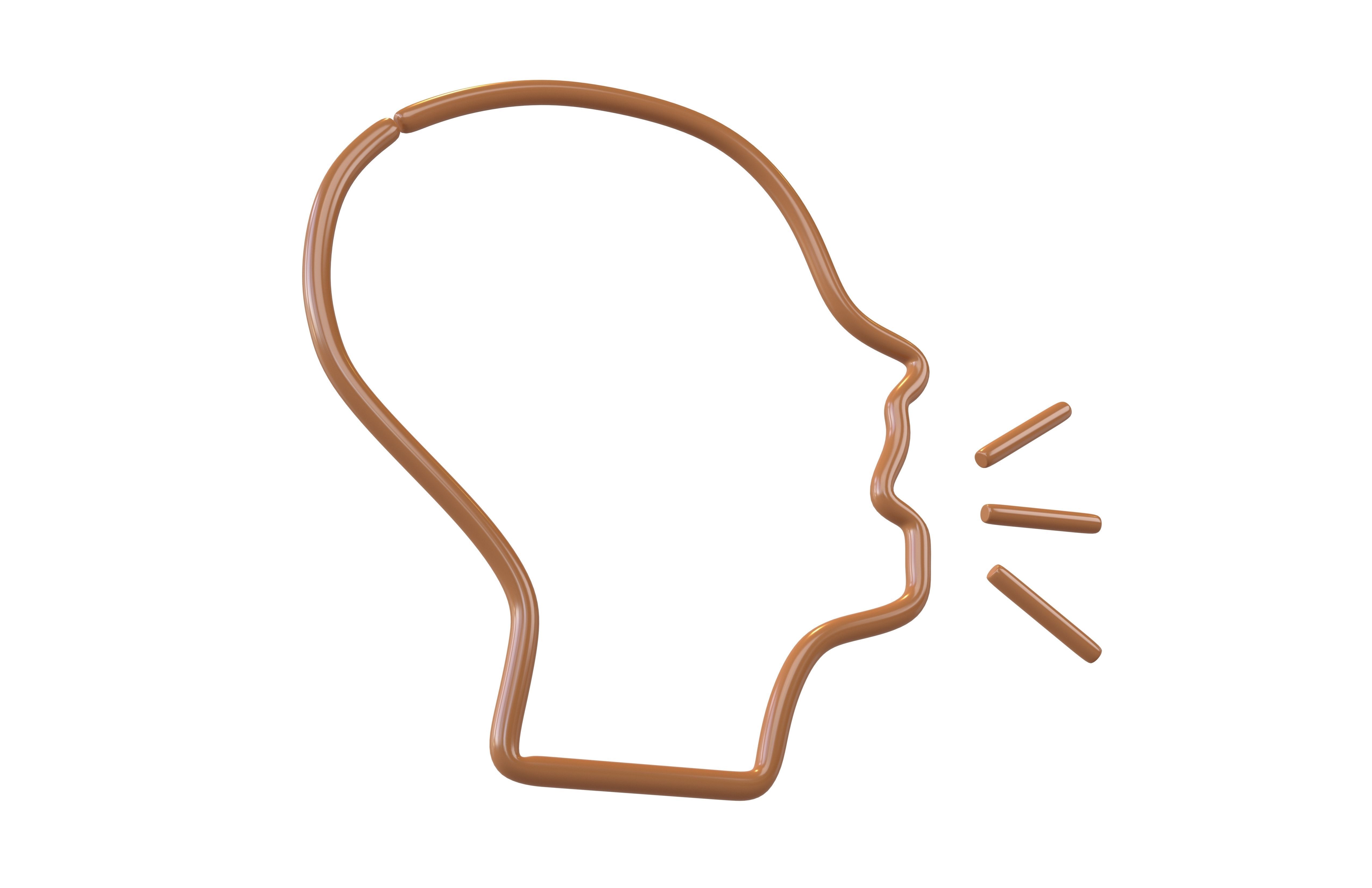 Neon Speaking Head v1 005 Low-poly 3D model_1