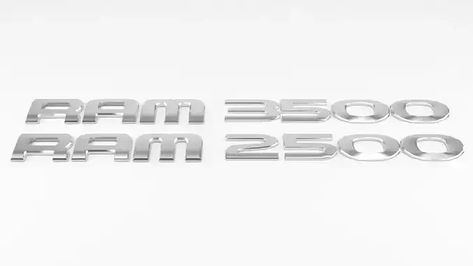 RAM 2500 3500 DOOR EMBLEM 3D model